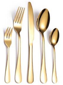 Restaurant rustfrit stål 5 stk/sæt bestik kniv ske gaffel bestik bordservice metal spisestel hosting serveringssæt: 2