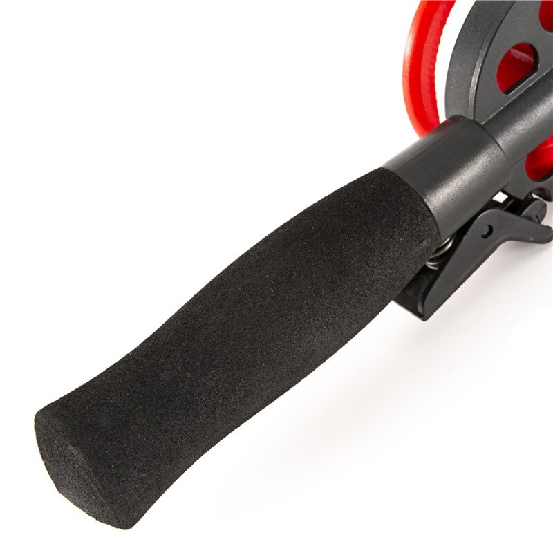 Mini Fishing Rod Portable Kids Children Ice Fishing Pole With Fishing Reel Handle 33cm Winter Tackle