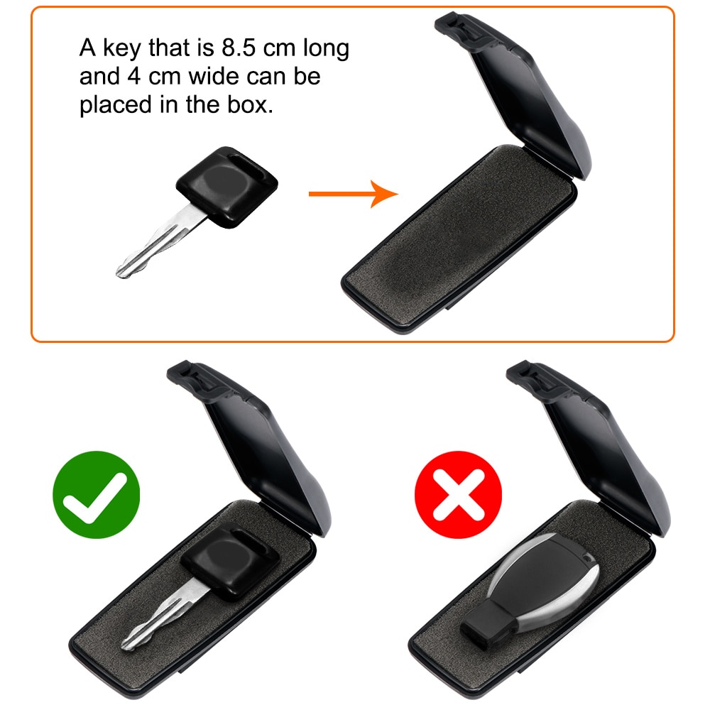 Magnetic Car Bike Stash Safe Lock Spare Key Box Storage Safe Security Box For Home Office Car Caravan Truck