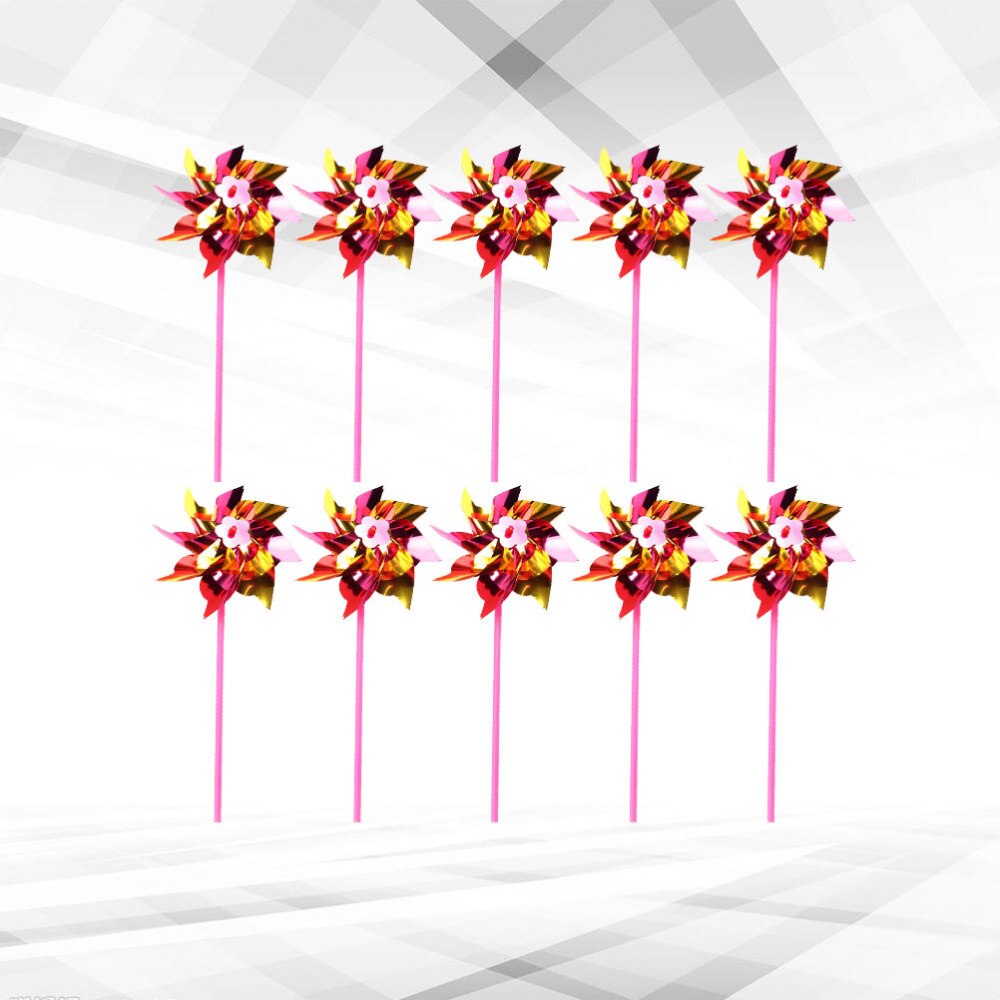 30Pcs Plastic Pinwheel Toys Mini Lightweight Pinwheel DIY Handicraft Kit Early Learning Toy Random Color