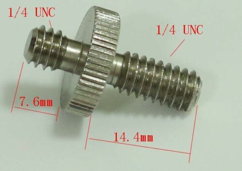 5 x long double 1/4" Male Threaded screw Adapter for Rod Support Rail System 5D2