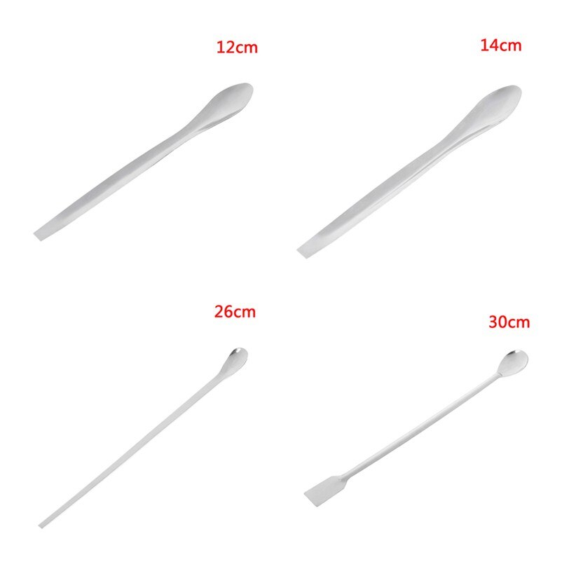 1 pièce cuillère louche médicinale avec spatule longueur fournitures de laboratoire 12/14/26/30cm