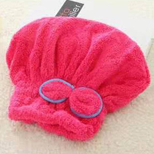 Asciugacapelli asciugatura rapida asciugamano bagno asciugatura rapida capelli turbante asciugamano asciugamano avvolgere turbante testa cappello panino asciugamano doccia attrezzo da bagno: rosa rosso
