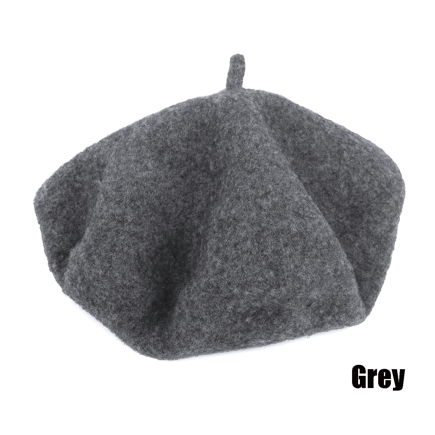 Vintage fransk stil almindelig baret kasket hue hat søde kvinder piger efterår vinter varm hat femme hatte kasketter street cool: Grå