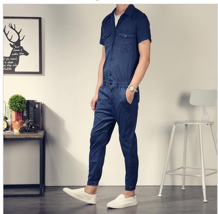 neue Sommer Männer Gesamt lässig Harem Lätzchen Hosen Männlichen Hüfte-hüpfen-Gesamt Overall Elegante Kühle Hosen 041607