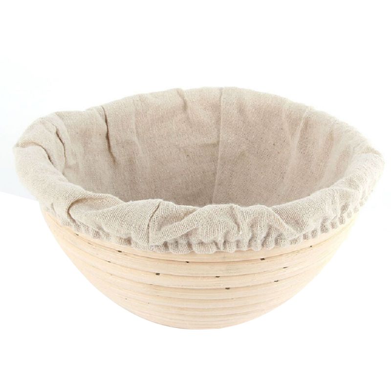 5Pcs 9 Inch Banneton Brood Proofing Mand Met Liner Brood Lame & Schraper Stencils Bakken Tool Voor Thuis Bakkers brood Maken