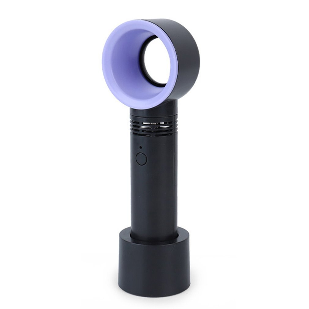 Bladloze Ventilator Oplaadbare Handheld Mini Fan Handige Usb Ventilator Draagbare Mouwloze Mini Bladeless Koeler Handy Fan: orange