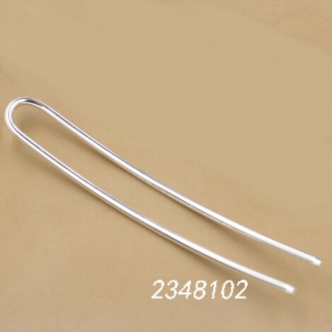 5 unids/lote Vintage bronce antiguo joyería para el cabello en forma de U pasadores de horquillas Retro arco largo Pin accesorios para el cabello Decoración: Bañado en rodio de imitación