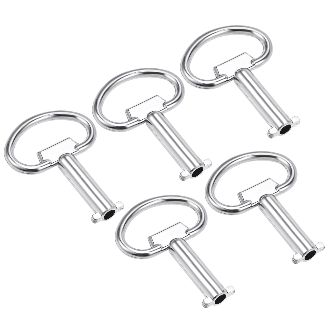uxcell 5Pcs Electrical Cabinet Key 5mm Hole Zinc Alloy Water Meter Box Safety Key