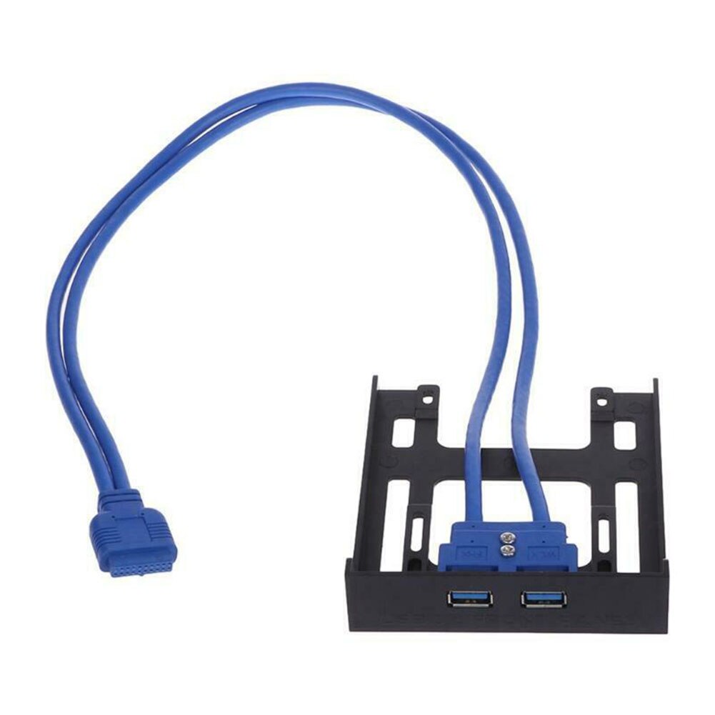 20 Pin Front Panel 3.5 Inches Floppy Bay Adapter Connector Plug And Play High Speed USB 3.0 Hub Expansion Computer