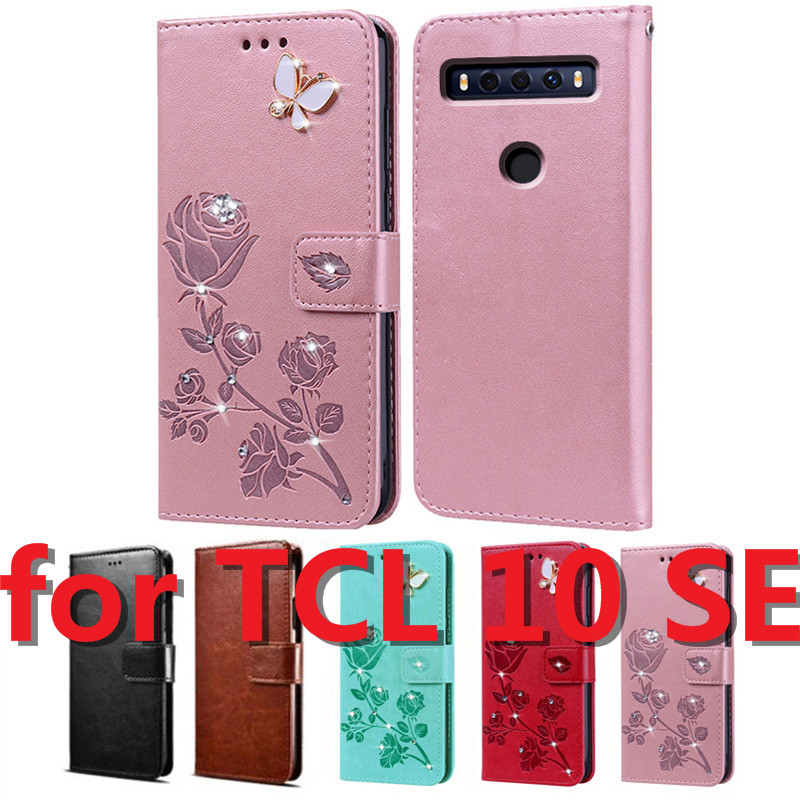 kippen PU Leder fallen für TCL 10 SE Brieftasche Abdeckung für TCL 10SE Karte Tasche Schutzhülle Capa Coque