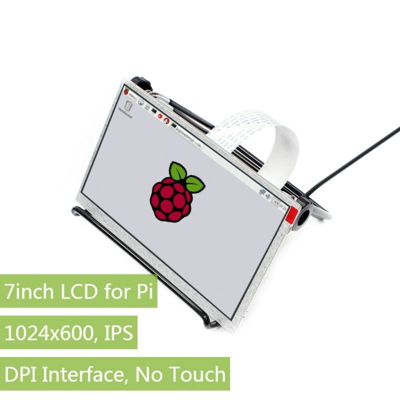 Raspberry Pi 7 inch IPS Display with 1024x600 Resolution DPI interface without Touch control for RPI 2B/3B/3B+/Zero/Zero W