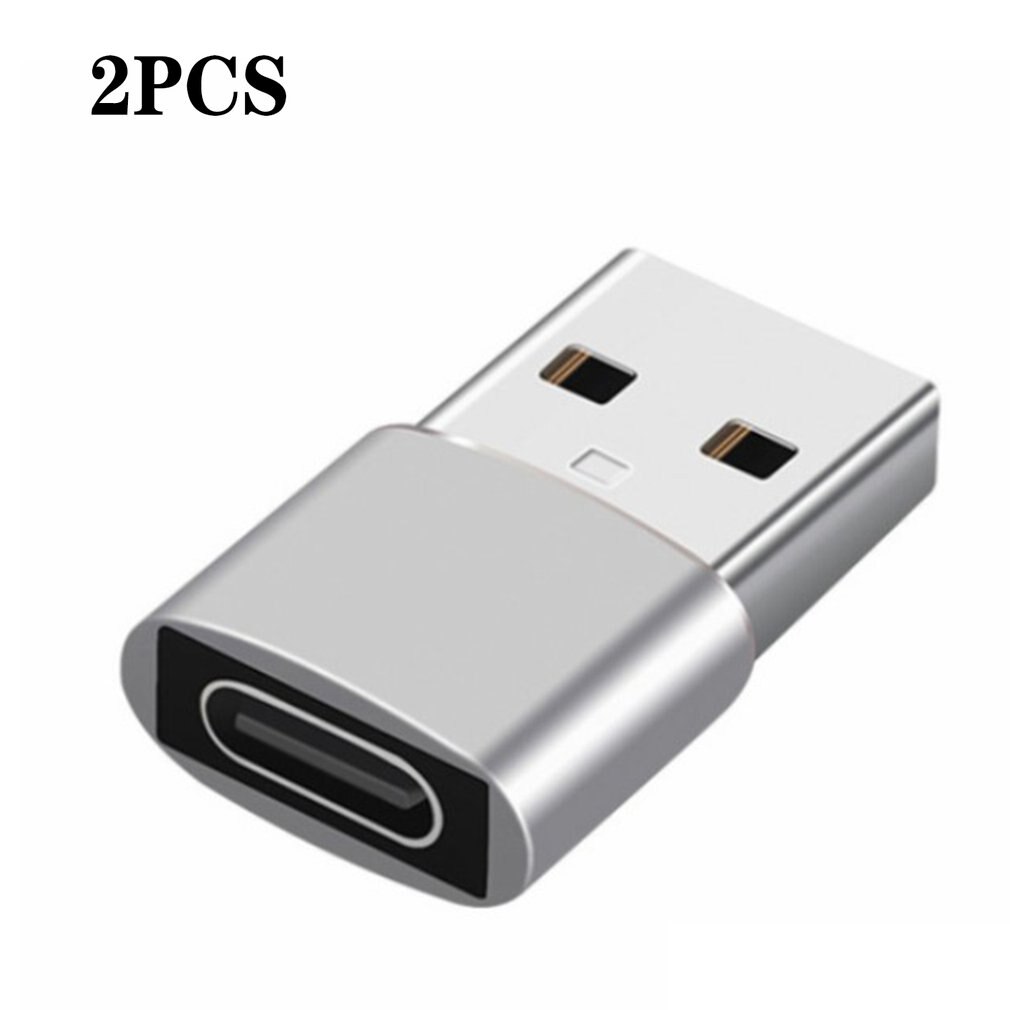 2 stück usb-c-adapter otg typ-c auf usb-adapter typ-c otg-adapterkabel für iphone für airpods handy-usb-adapter: Silber