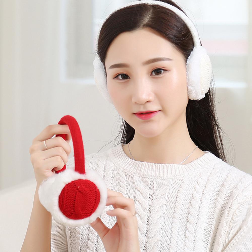 Cache-oreilles pour femmes, cache-oreilles, en peluche, tricoté, en peluche, accessoire pour filles, bandeau, hiver
