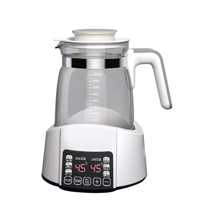 Melk Dispenser Thermostaat Glas Warm Water Fles Intelligente Automatische Baby Melkpoeder Boiler Isolatie Melk Warmer: White