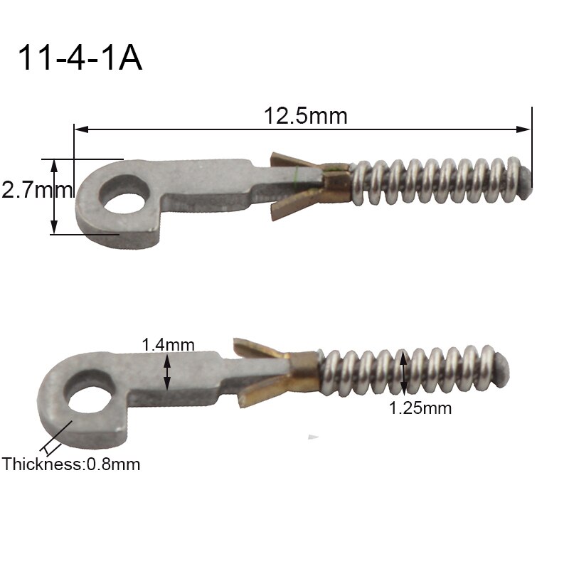 Vis de charnière à ressort pour lunettes, 100 pièces, flexible, branche, accessoire de réparation: 11-4-1A