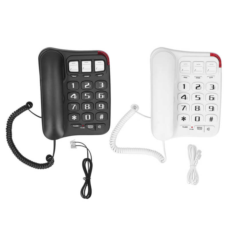 TCF-2300 Large Clear Button Desk Wall-Mountable phone Single Line Corded Telephone for Home Office