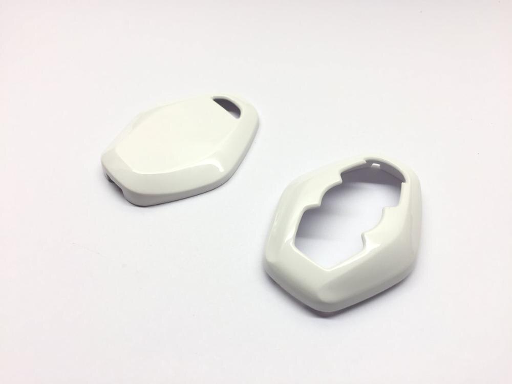 Funda protectora de llave remota sin llave, carcasa de plástico duro brillante multicolor para BMW, E46, E39, E38, Z3, Z4, E83, E53: Gloss White