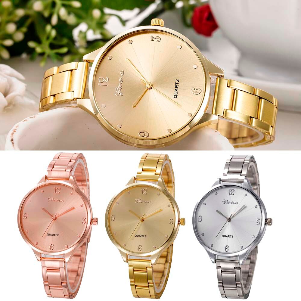 Mode Vrouwen Quartz Armband Horloge Luxe Classic Business Leisure Eenvoudige Rvs Band Band Dames Horloges