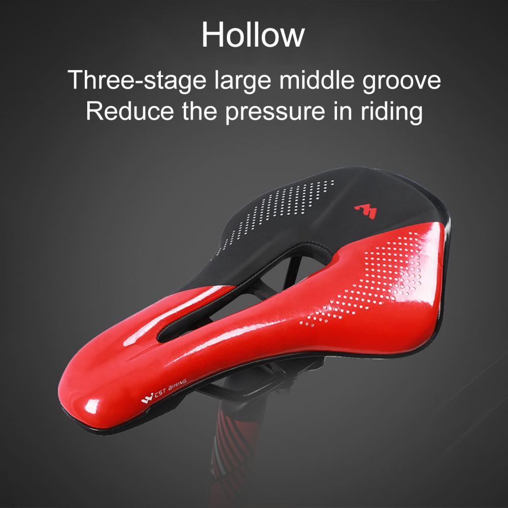 Selle de vélo ajourée confortable, respirante et souple avec coussin de siège pour le cyclisme