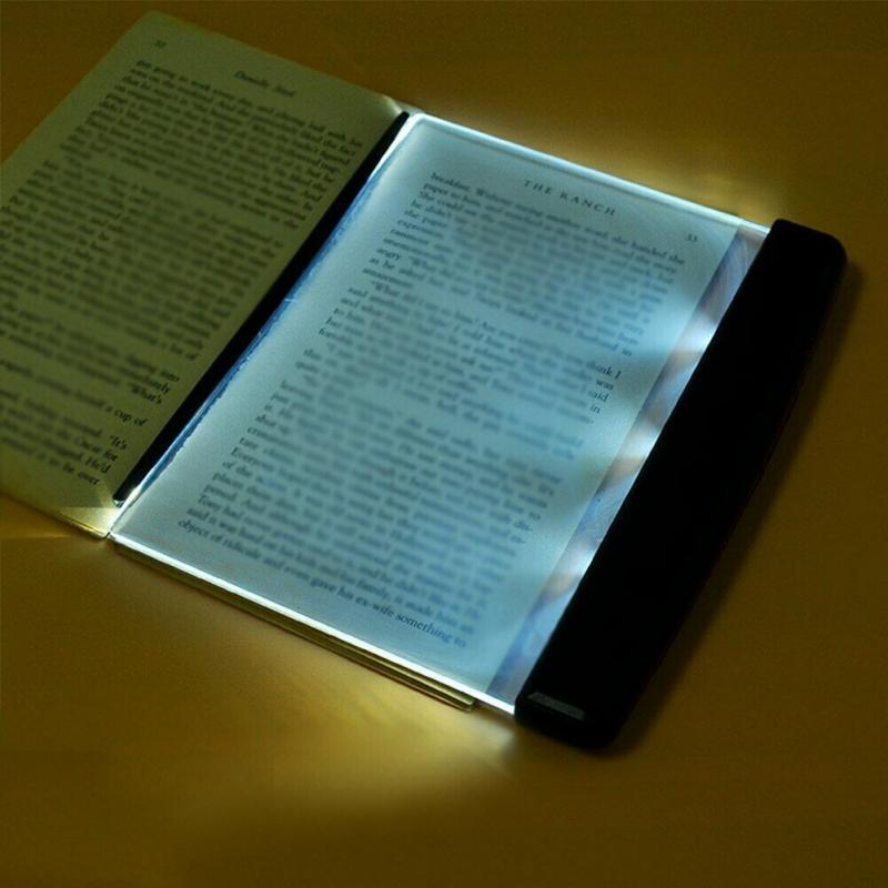 Led bog lys skrivebordslampe hjem indendørs barn soveværelse læse gadgets læse nat lys flad plade bærbar bil rejse panel