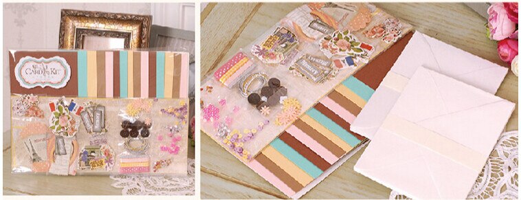 ENO Greeting 15 cards decoupage card kit make your own cards european buiding card making kit pack