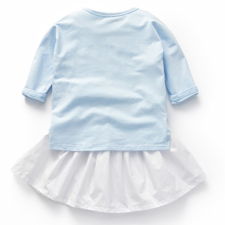 Children Girls Skirt Spring Summer 2 Pieces Sets Skirt +Long sleeves Tops Shirt Cute Kids Girls Clothing Set Outfits