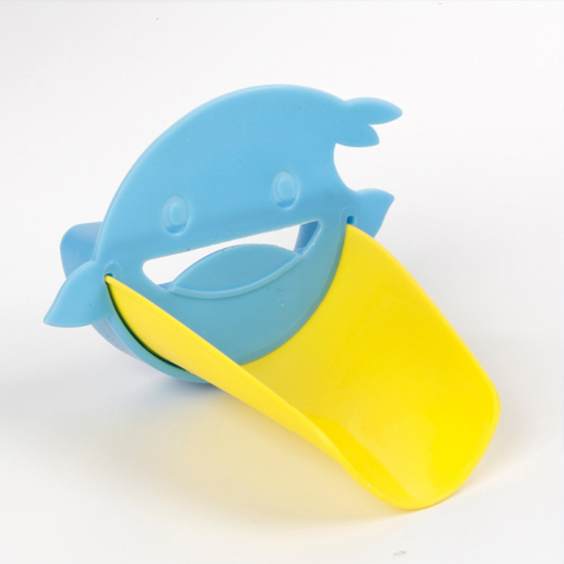 Mooie Cartoon Kraan Extender Voor Kids Hand Wassen In Badkamer Wastafel Accessoires Keuken Handig Voor Baby Wassen Helper: dolphin blue yellow