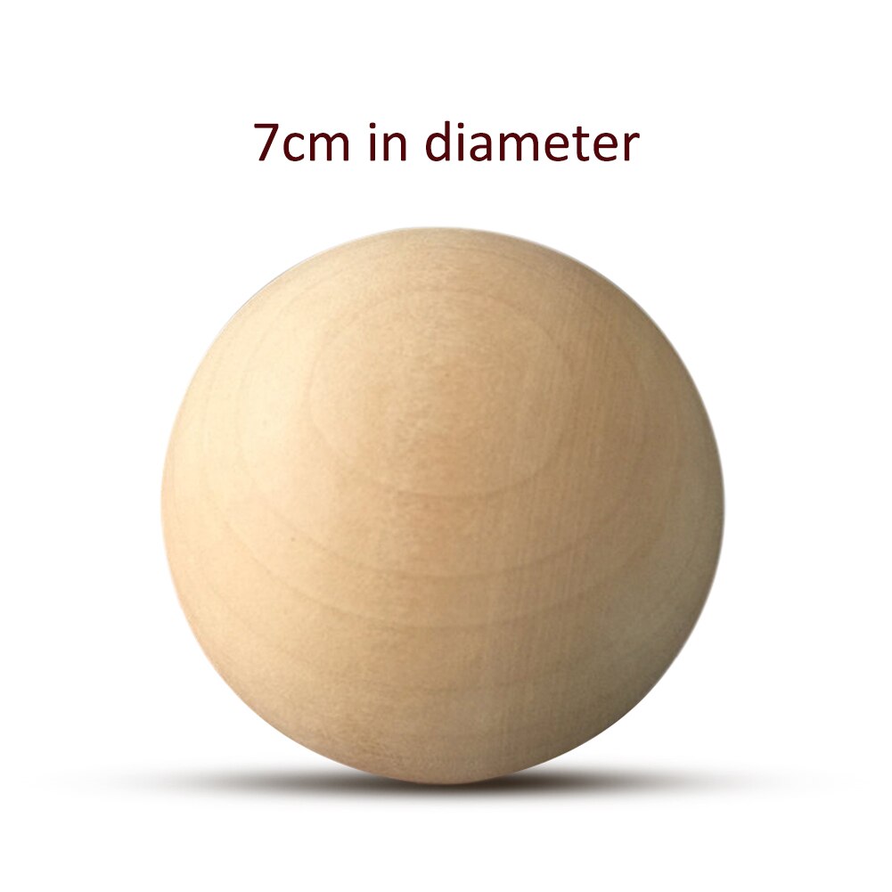 Solid Wooden Round Ball Manual DIY Accessories Wooden Colorful Big Painted Ball Decoration: 7cm