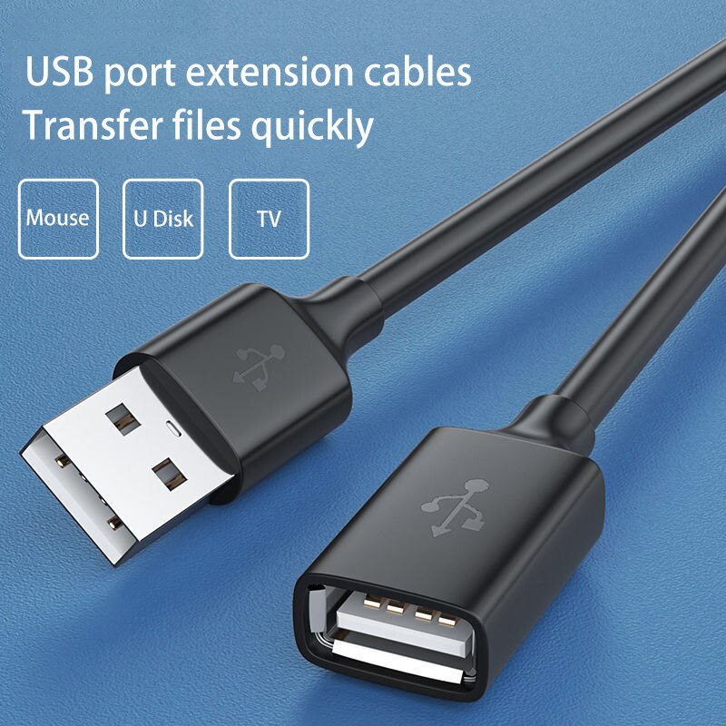 Kebiss USB Extension Cable USB Cable for Smart TV PS4 Xbox One SSD USB to Extender Data Cord Mini USB Extension Cable