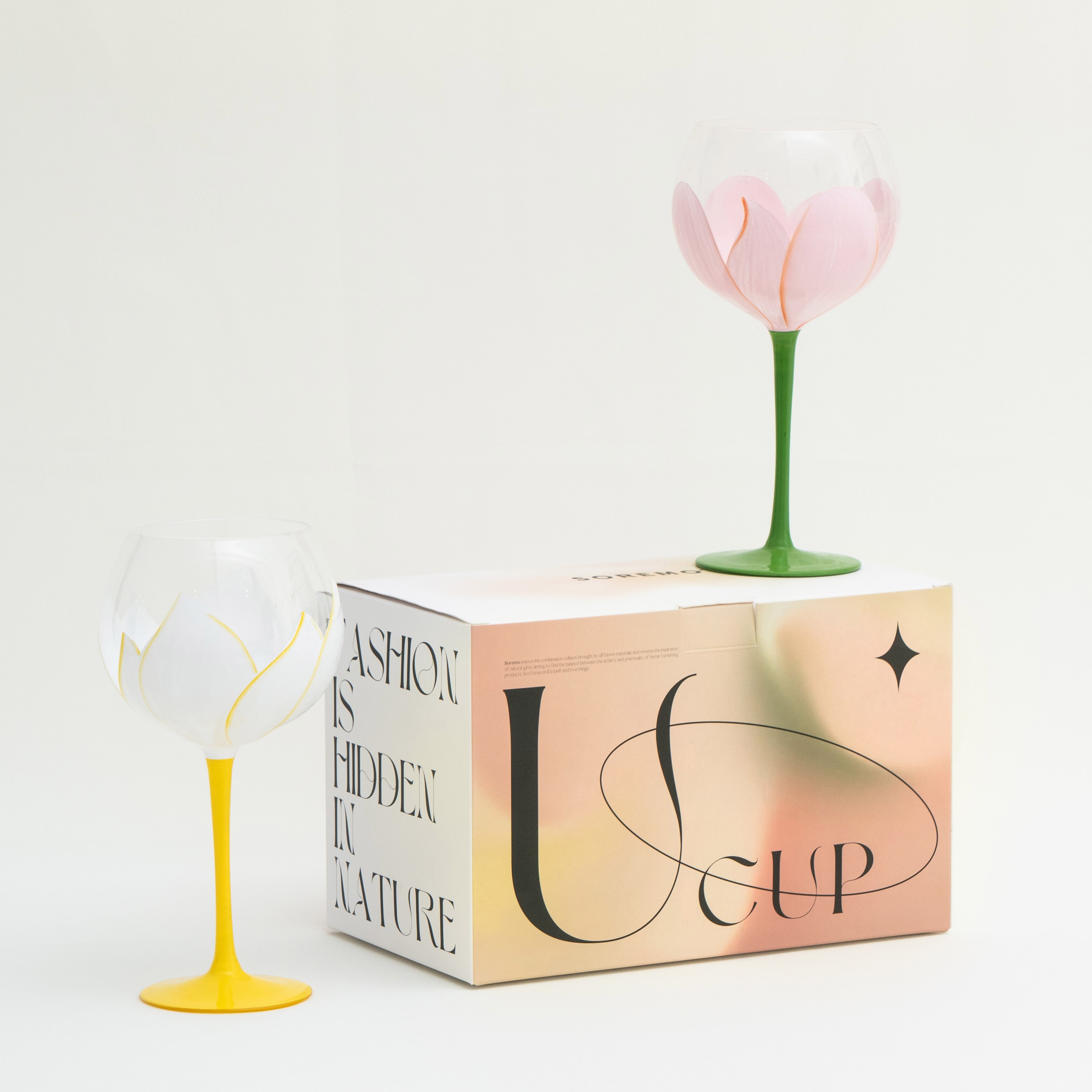 Tulipano medievale bicchiere da vino rosso calice bicchiere da vino dipinto a mano regalo di compleanno tazze da caffè in cristallo tazza Kawaii