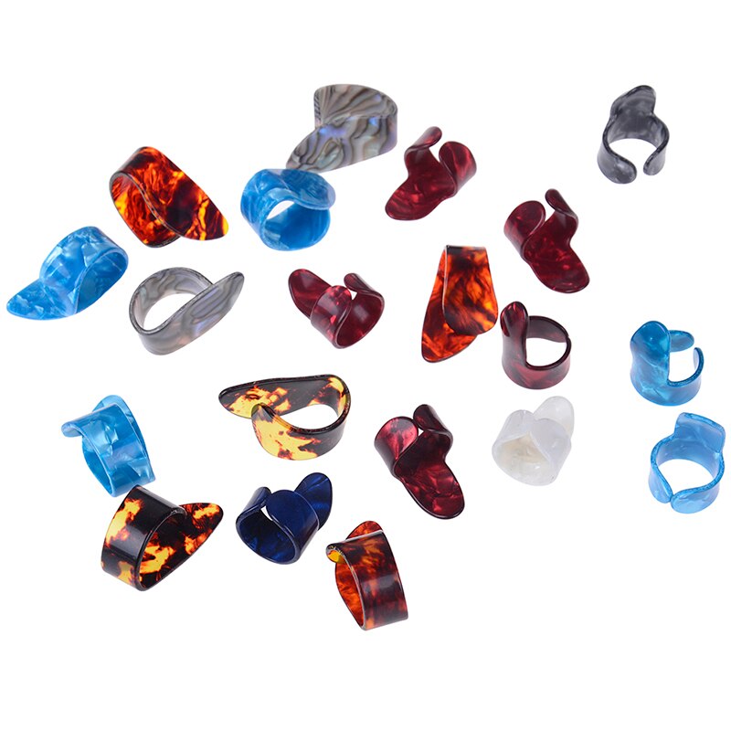 10 pièces guitare pouce et index choisir médiateur cellul ul pouce doigt choisir des accessoires de guitare de couleur aléatoire