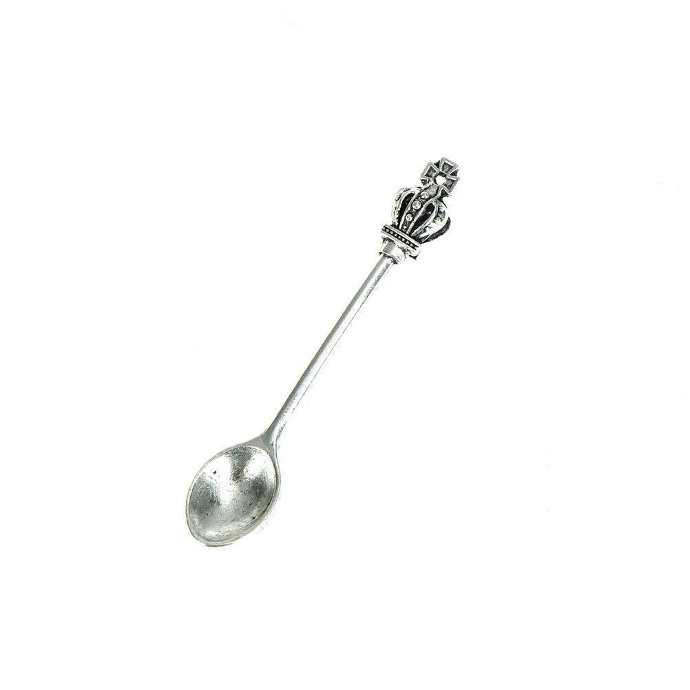 5 teile/los Besteck metall Gold Silber Kaffee Löffel Krone Dekor Griff Teelöffel Nachtisch Löffel Küche Cafe Liefert