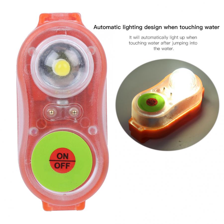 Life Jacket Light Lamp LED Lithium Seawater Self-Lighting Life Saving Flashlight Water Sports Emergency Life Vest Light