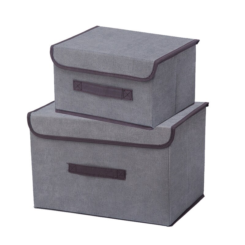 Non Woven Fabric Storage Box with Lids Household Toy Snacks Sundries Organizer Storage Boxes Basket Cloth Storage Organizer Box
