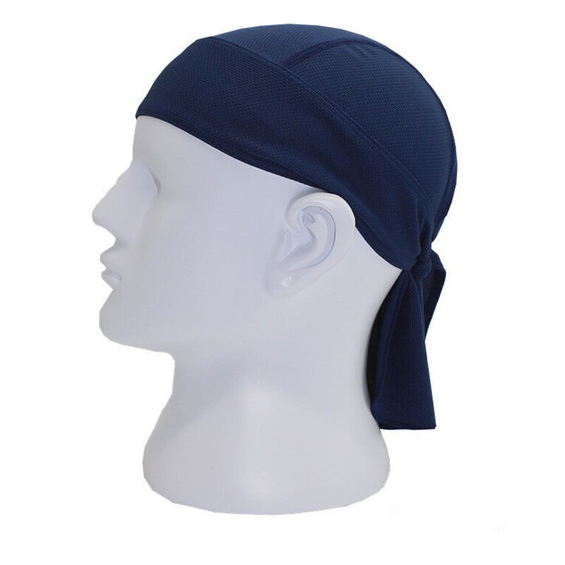 Ademend Multifunctionele Mannen Fiets Hoofdband Fietsen Bandana Piraat Hoofd Sjaal Running Riding Hoed Kap Hoofdband: Deep Blue