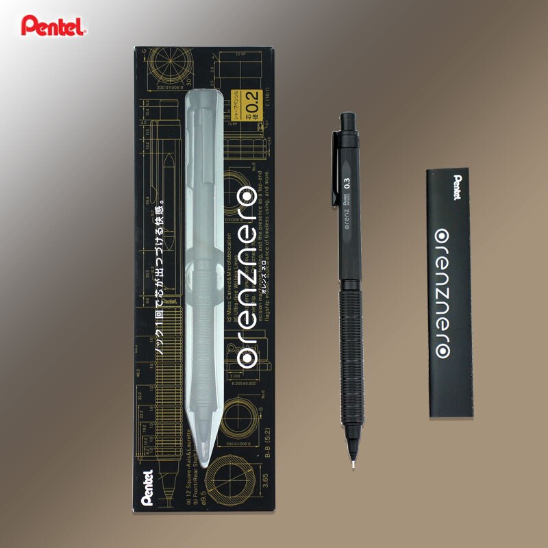 PENTEL PP3003-A Metal Mechanical Pencil, Anti-breaking, Automatic Core, Retractable Nib, Low Center of Gravity Drawing