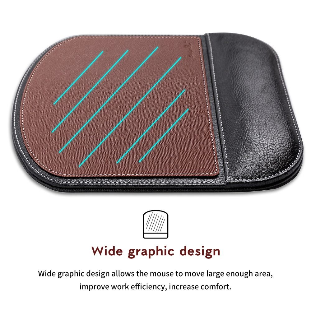 Anti-Slip Wrist Rest Mouse Pad Ergonomic Leather Hand Support Mouse Mat Soft Comfortable Accessories Office