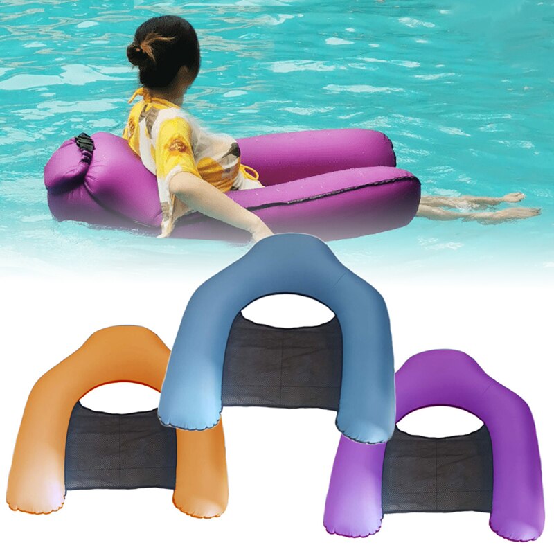 Flotador inflable para piscina, silla de malla flotante para piscina, RW