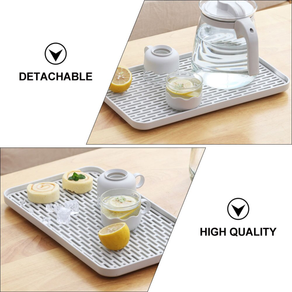 1PC Draining Board Double Layers Rectangular Rack Kitchen Drip Tray (Size Large)