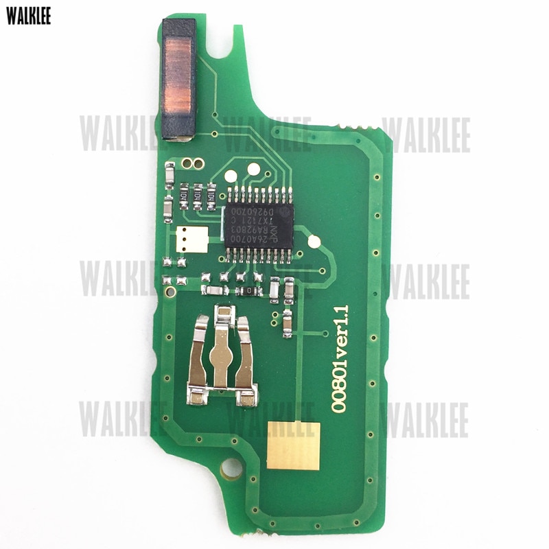 WALKLEE Remote Key Suit for Citroen C2/C3/C4/C5/Berlingo/Picasso 2 Buttons, CE0536 Model, HU83/VA2, ASK/FSK