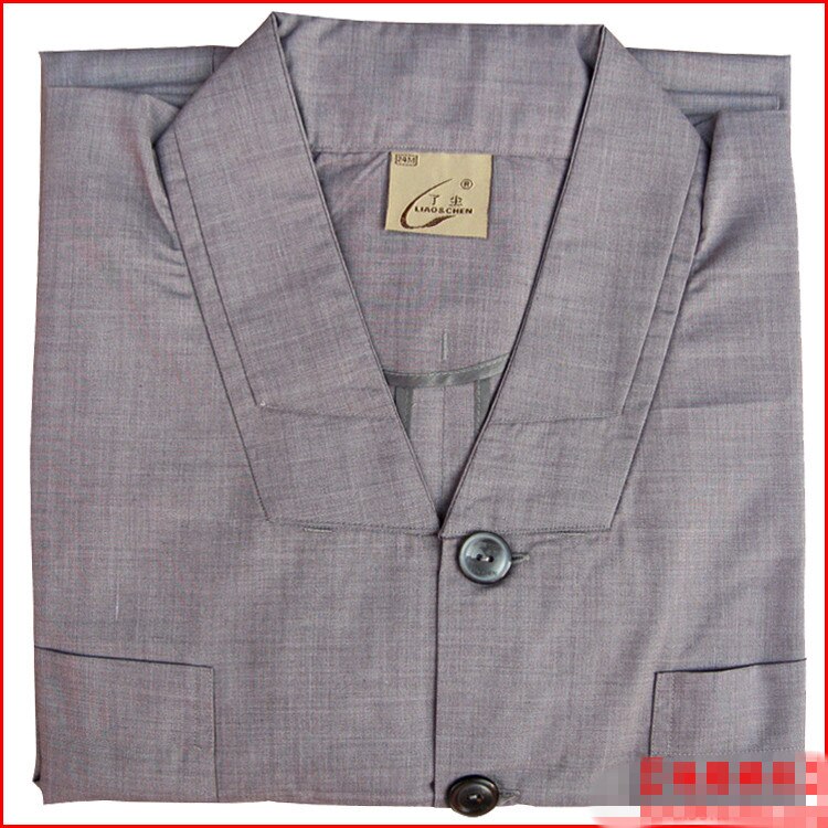 3 Kleuren Shaolin Tempel Kostuum Zen Boeddhistische Gewaad Boeddhistische Monnik Gewaden Gown Religie Monnik Kleding HaiQing Uniformen voor Monnik: GRAY / Xxl
