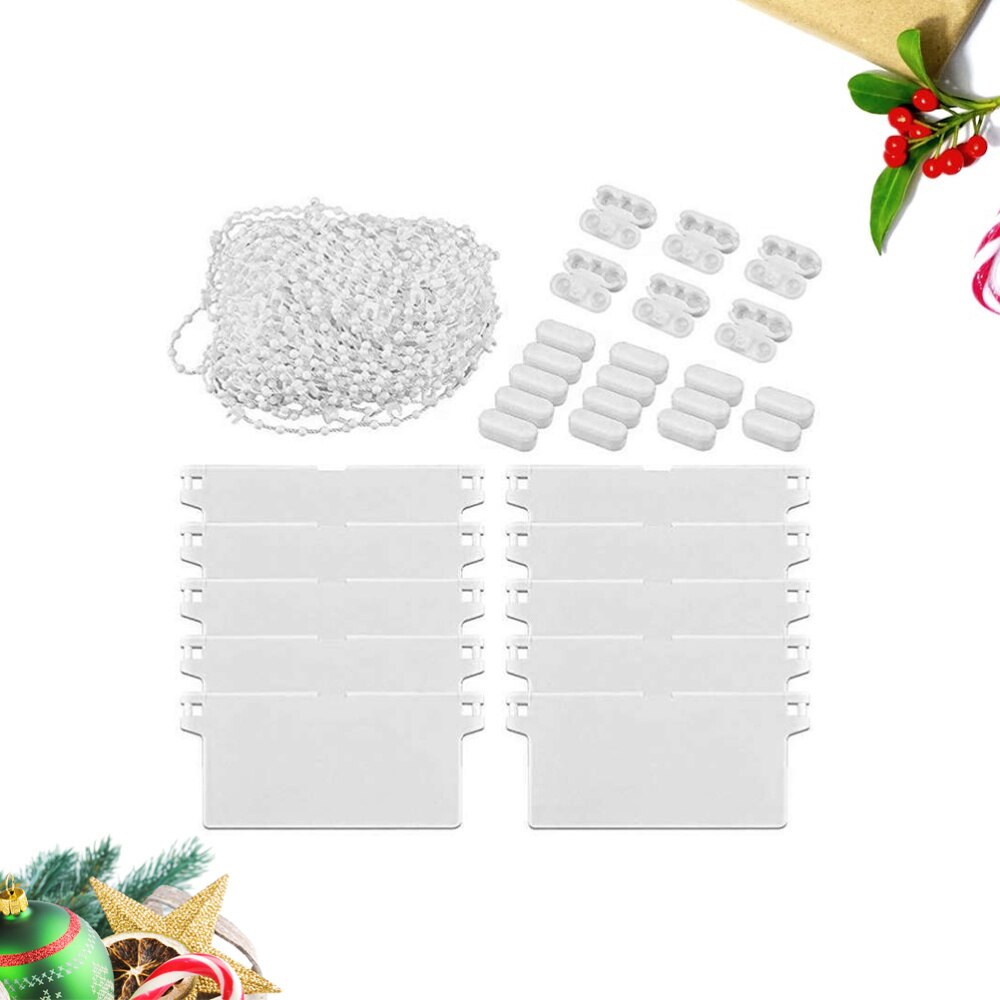 Vertical Blinds Curtain Accessories Set Rolling Louver Blinds Parts Curtain Kit Bottom Plate Blind Bead Connector Clips