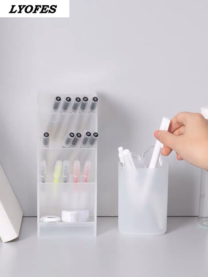 Organiseur de bureau pour stylos, rangement de papeterie, organisateur de bureau, support de brosse, accessoire de bureau pour porte-stylo