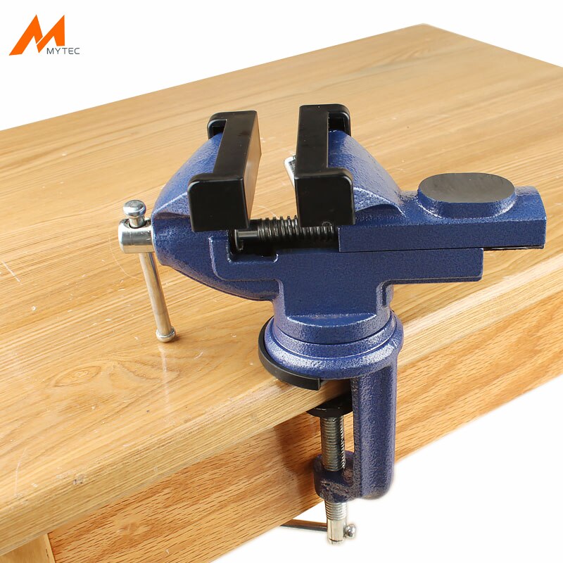 2.5" Small Swivel Base Clamp-on Bench Vise for Woodworking Repair Work