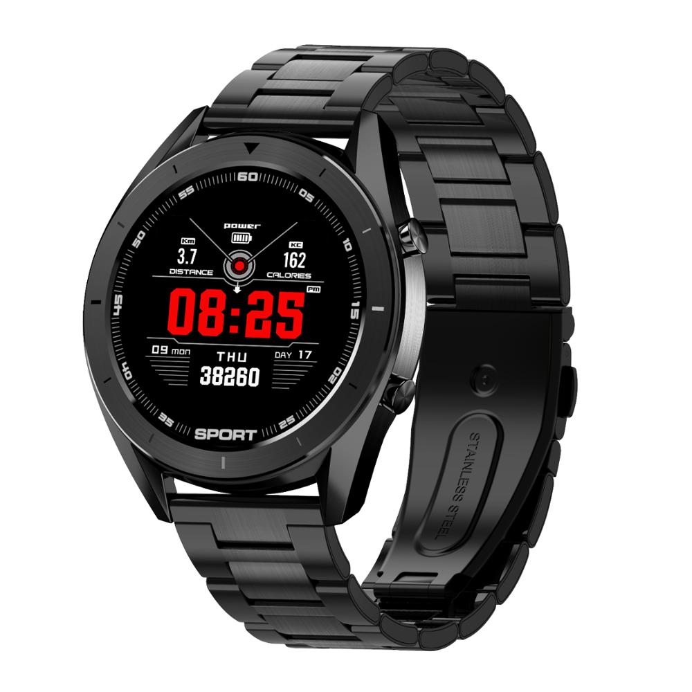 LYKRY DT99 montre intelligente montres de sport IP68 étanche fréquence cardiaque surveillance du sommeil Fitness Tracker pour Xiaomi Iphone: Black Steel