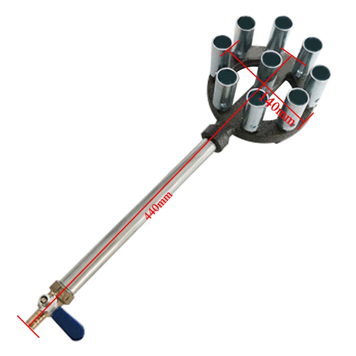 Cast Iron Burner for stove natural gas liquefied oven stove kitchen propane portable gas jet burner stove 5/7/9/12/18 hole 1pc: Liquefied Gas 9hole