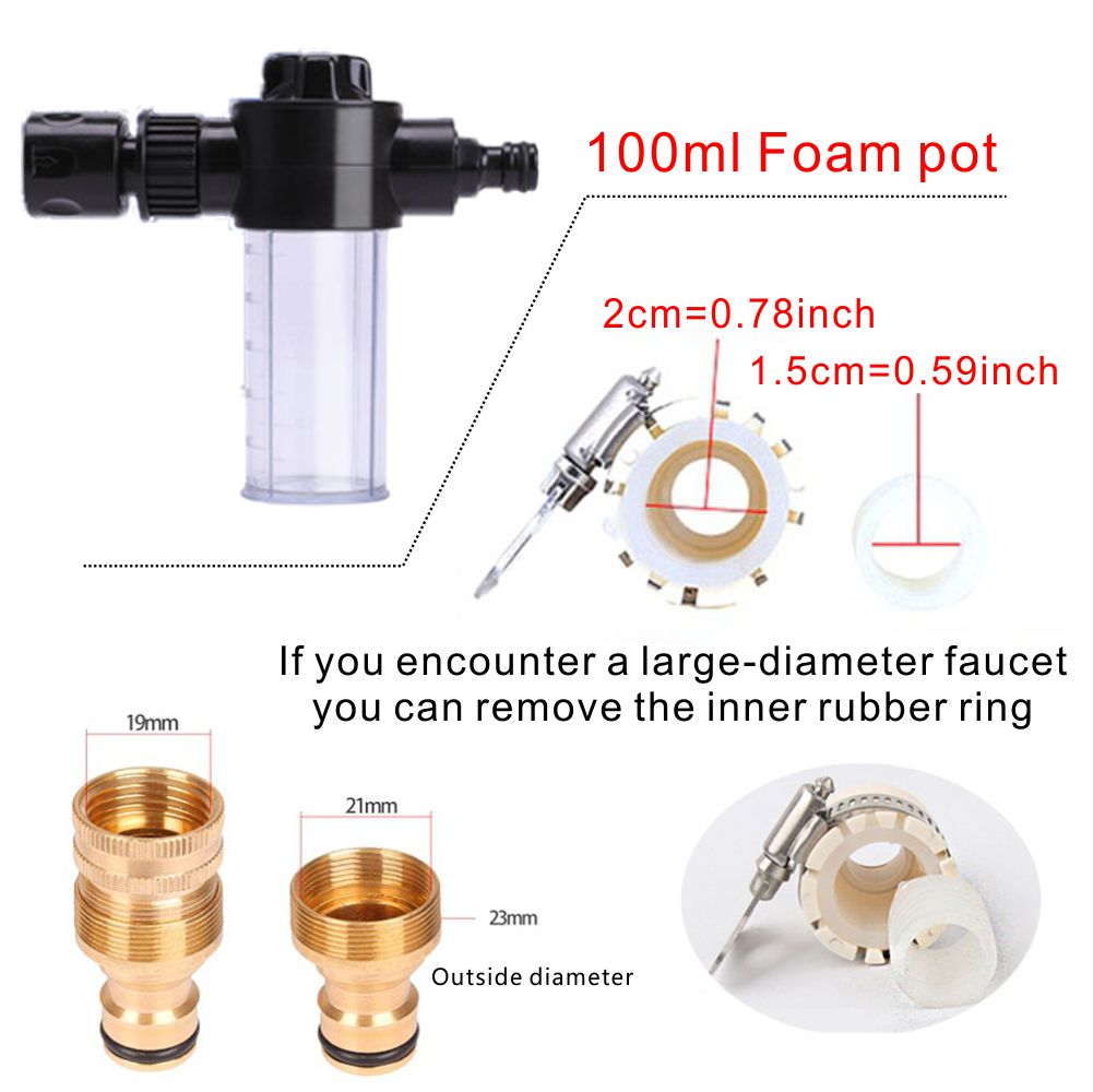 Portable High Pressure Water Gun Garden Watering Hose Nozzle High Pressure Washer Water Spray Gun Sprinkler Foam Water Gun