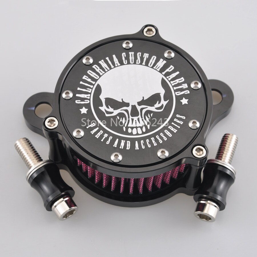 Aluminium Motorfiets Air Cleaner Intake Filter Systeem Kit Past Voor Harley Sportster XL883 XL1200 91 California Custom Onderdelen