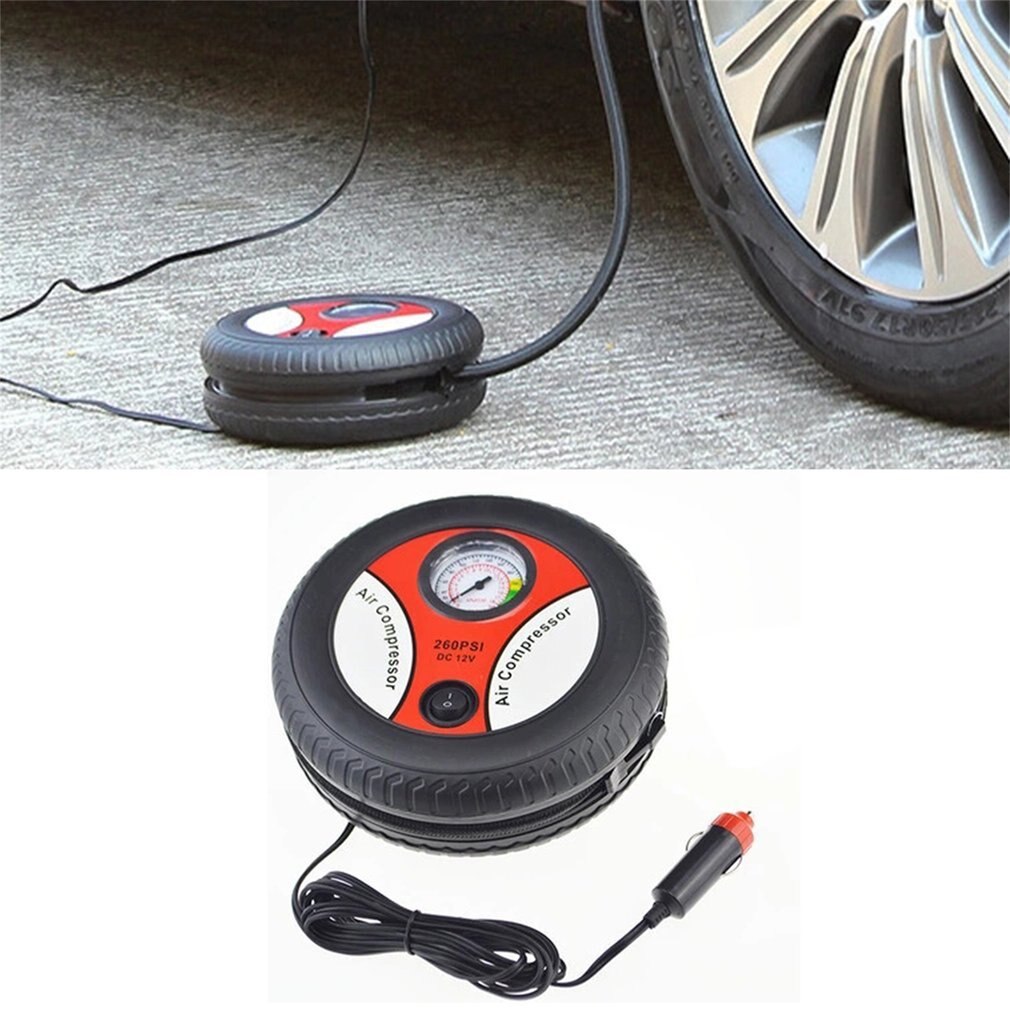 Auto Bandenspanning Pomp Air Compressor Mini Tire 12V Ingangsspanning Elektrische Opblazen Machine Geschikt Voor De Meeste Auto